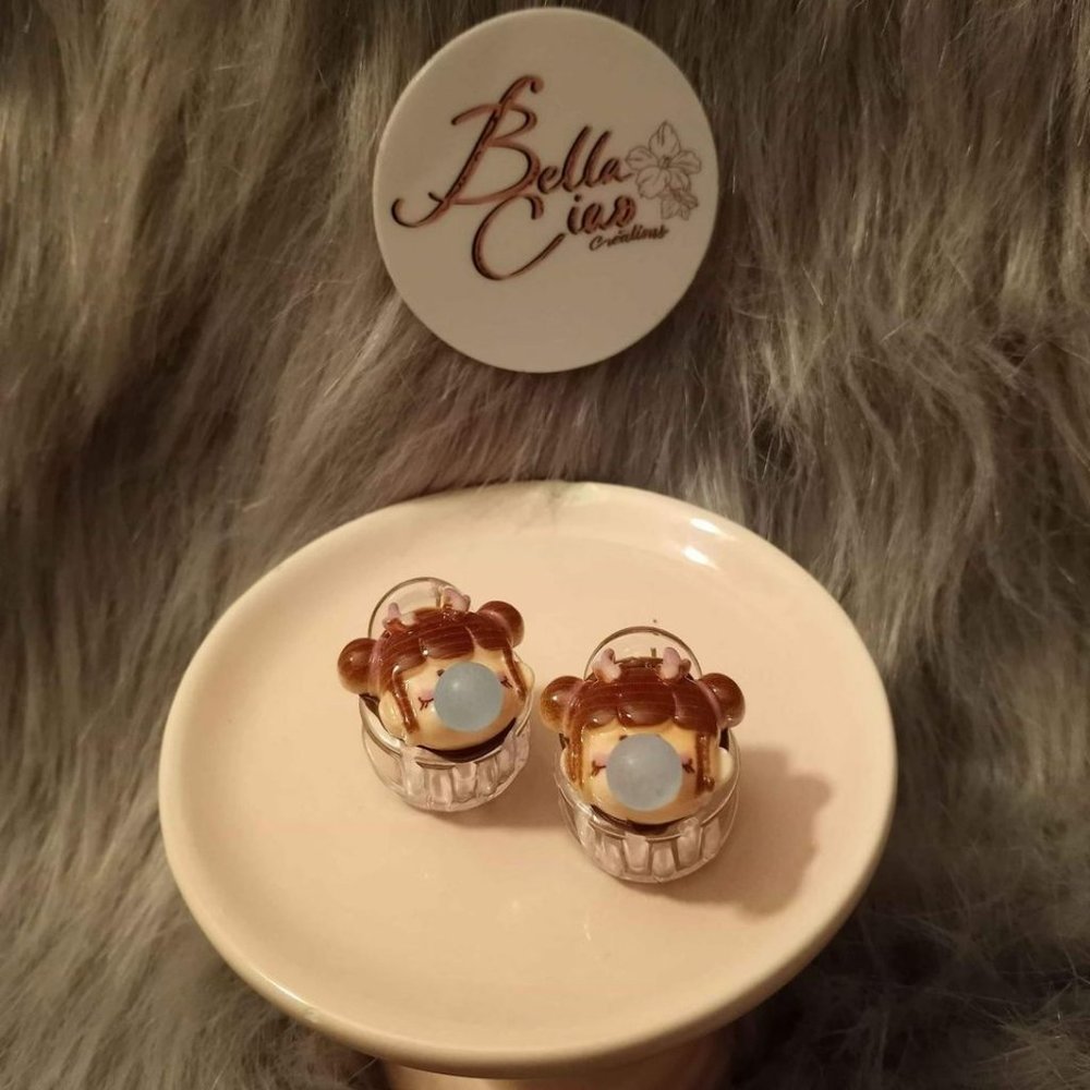 NEW Handmade Bubble Girl Mini Hair Clips